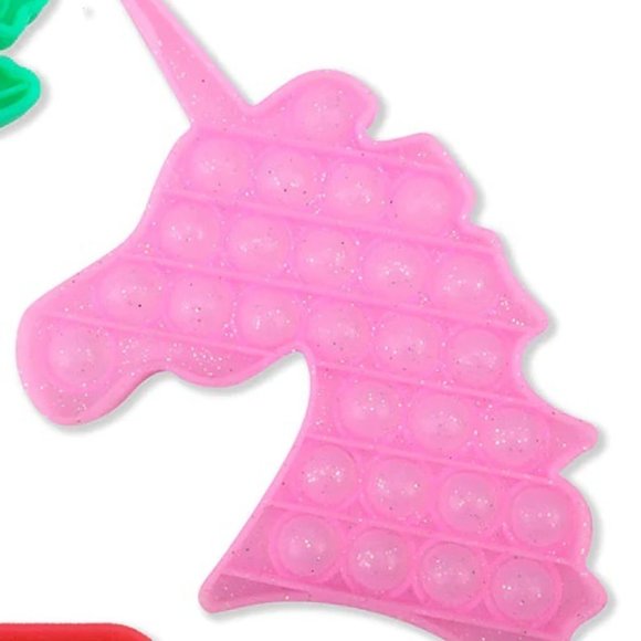 Kipp Brothers Fidget Fun Pop Glitter Push Pop Bubble Sensory Fidget Toy Unicorn - Picture 2 of 2